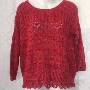 American Rag Cie Crochet Sweater